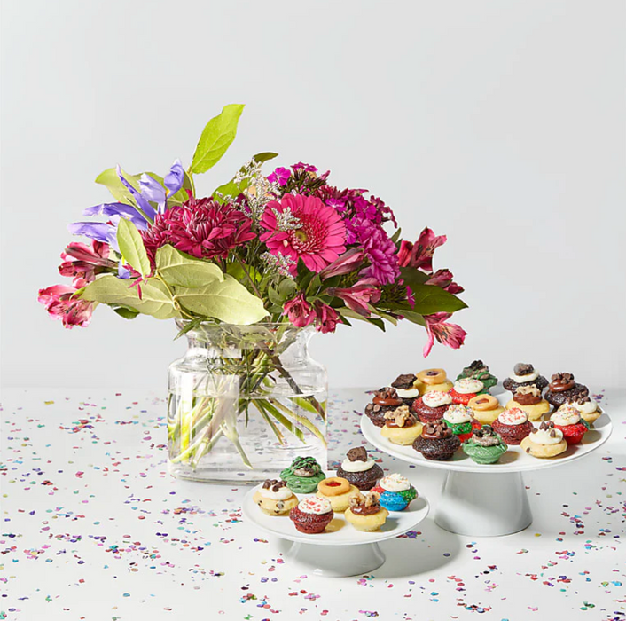 Wildflower Bouquet & Mini Cupcakes