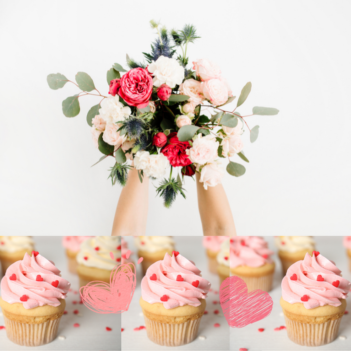 Wildflower Bouquet & Cupcakes