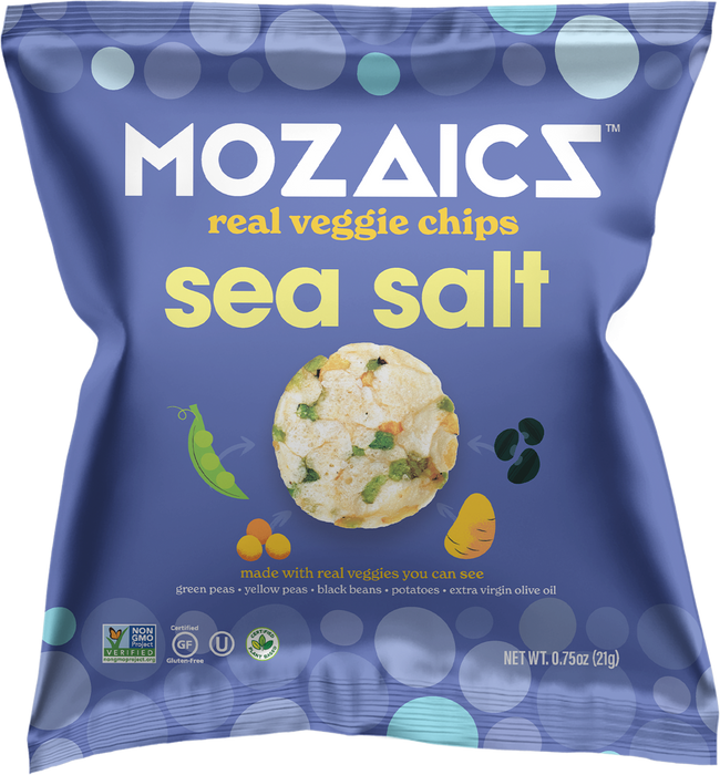 Veggicopia - Mozaics Sea Salt Real Veggie Chips 0.75oz Single Serve