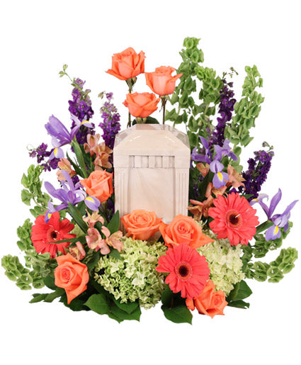 Bittersweet Twilight Memorial Cremation Urn Flowers