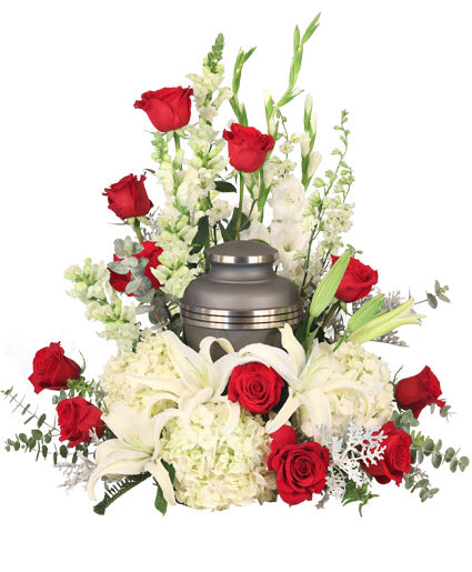 Missing You Memorial Urn Cremation Flowers