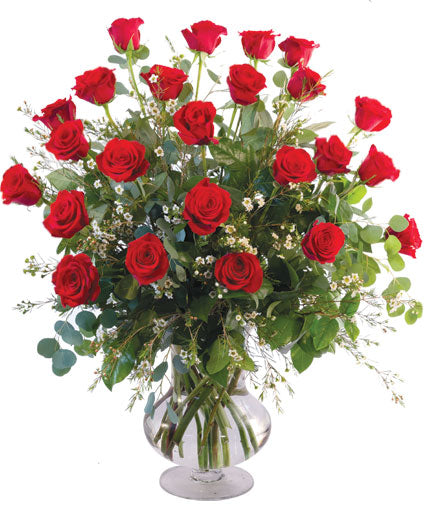 Two Dozen Roses (vase)