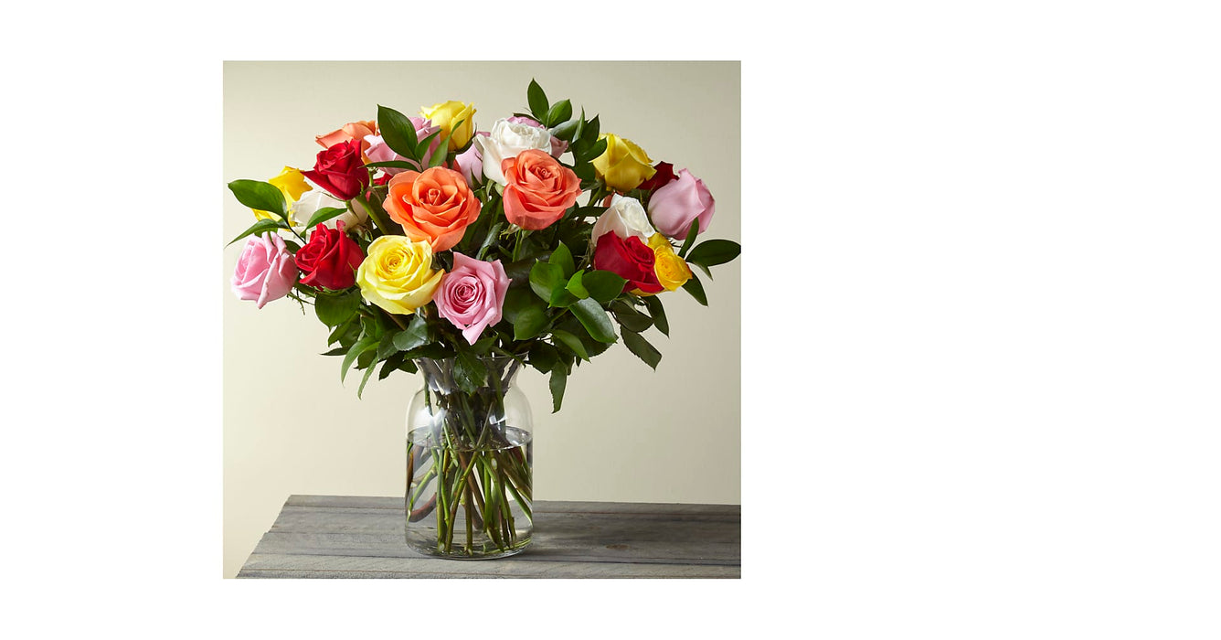 Two Dozen Roses (vase)